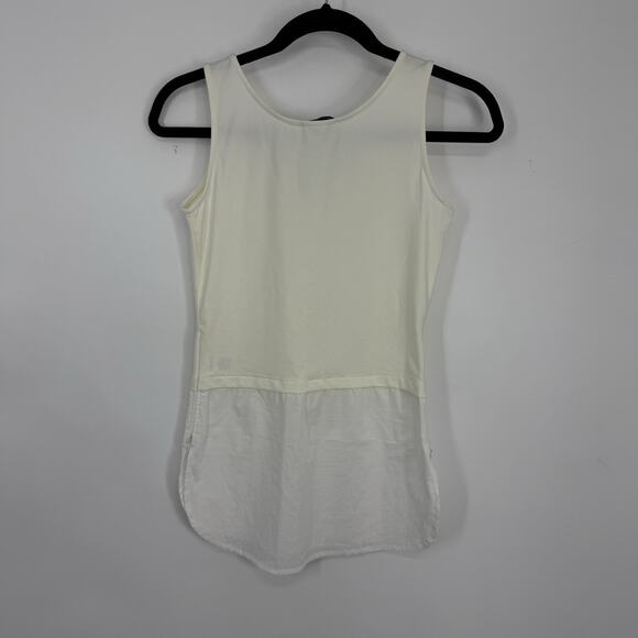 Skinny Shirt Sleeveless Layering Blouse Womens size Small White Slimming NEW - Picture 13 of 14